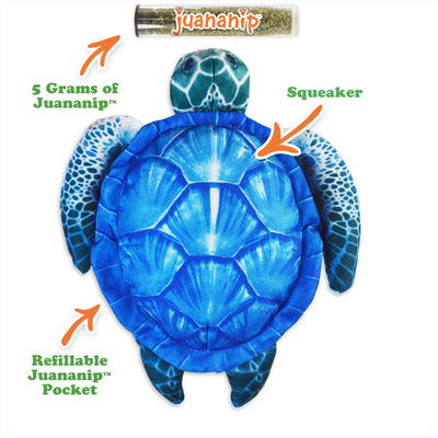 Get to the Beach Sea Turtle Refillable Dog Toy