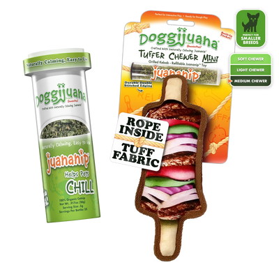Tuffer Chewer Mini Doggi Duo Bundle - Grilled Kebab & Juananip