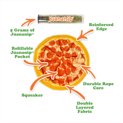 Tuffer Chewer Mini Doggi Duo Bundle - Pepperoni Pizza & Juananip