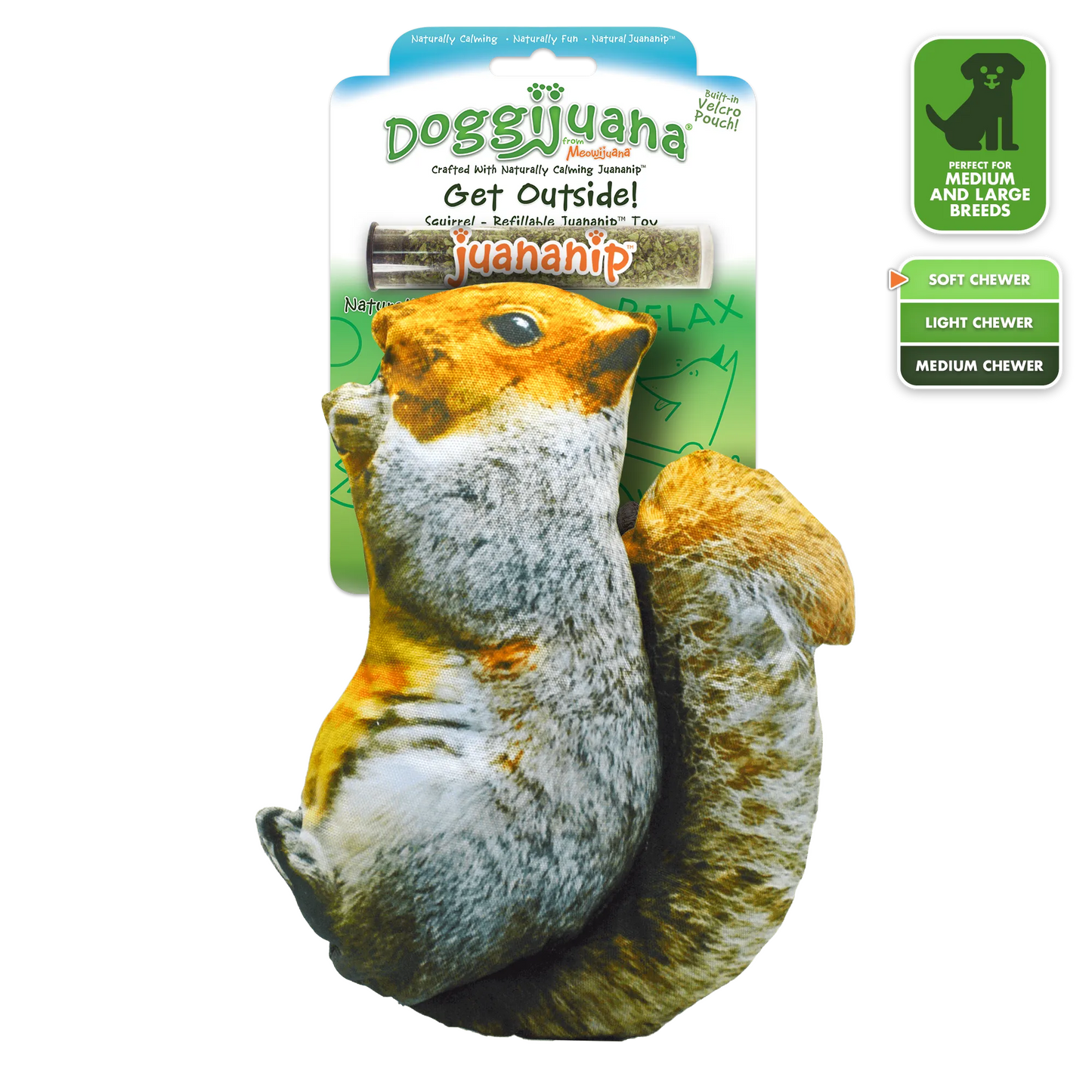 Get Outside Squirrel Refillable Dog Toy