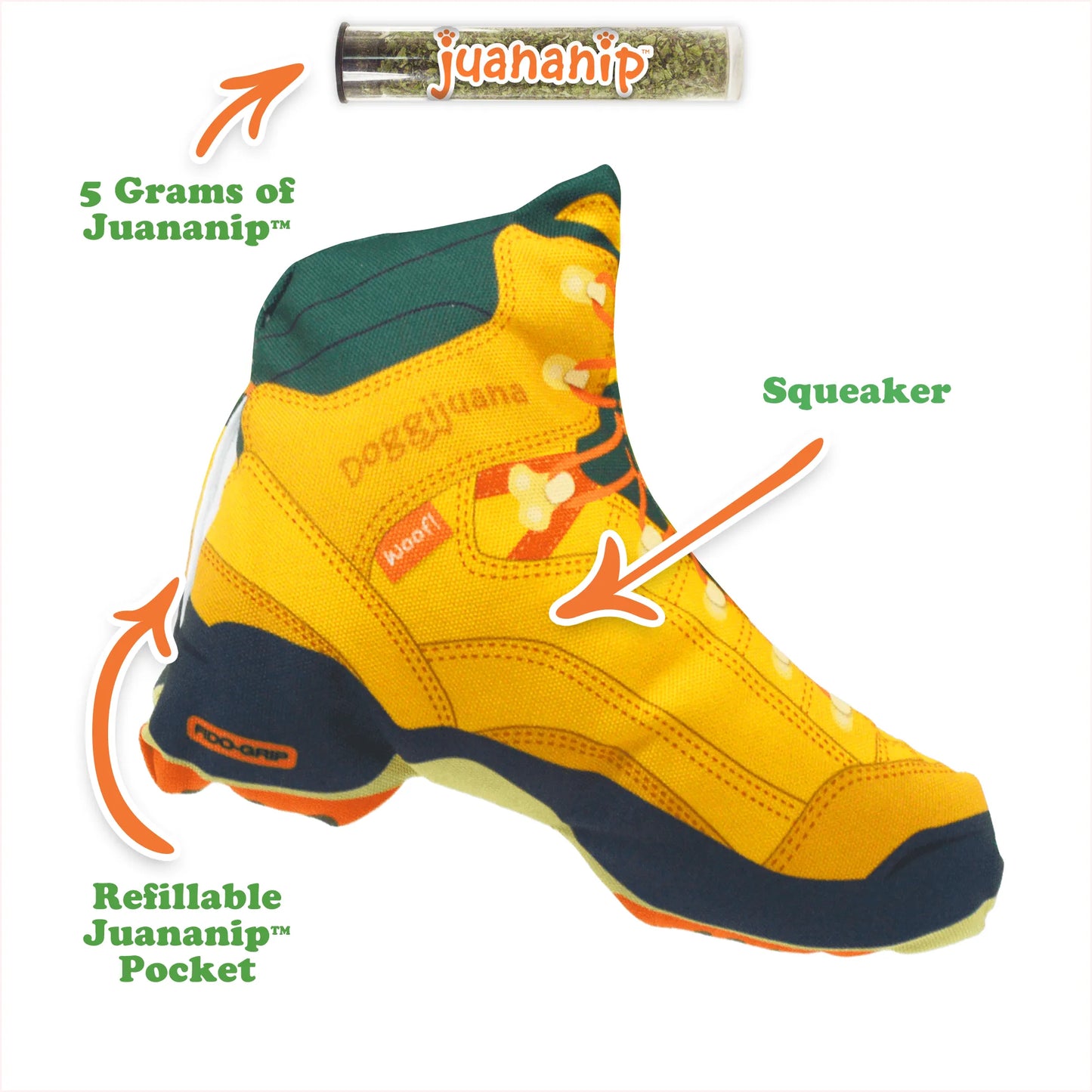 Get Outside Hiking Boot Refillable Dog Toy