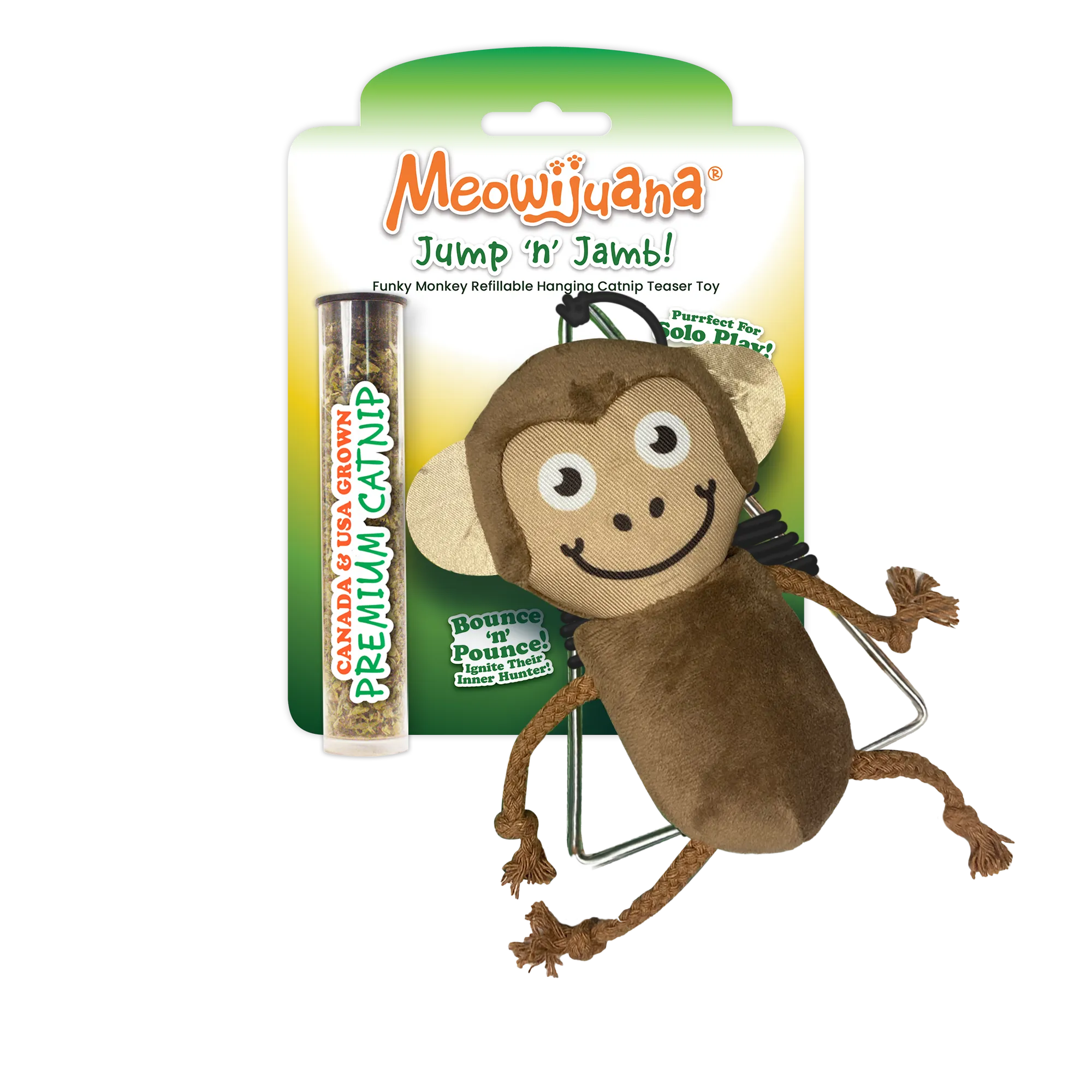 Jump 'n' Jamb Interactive Funky Monkey Cat Toy for Endless Feline Jump 'n' Jamb Interactive Funky Monkey Cat Toy for Endless Feline
