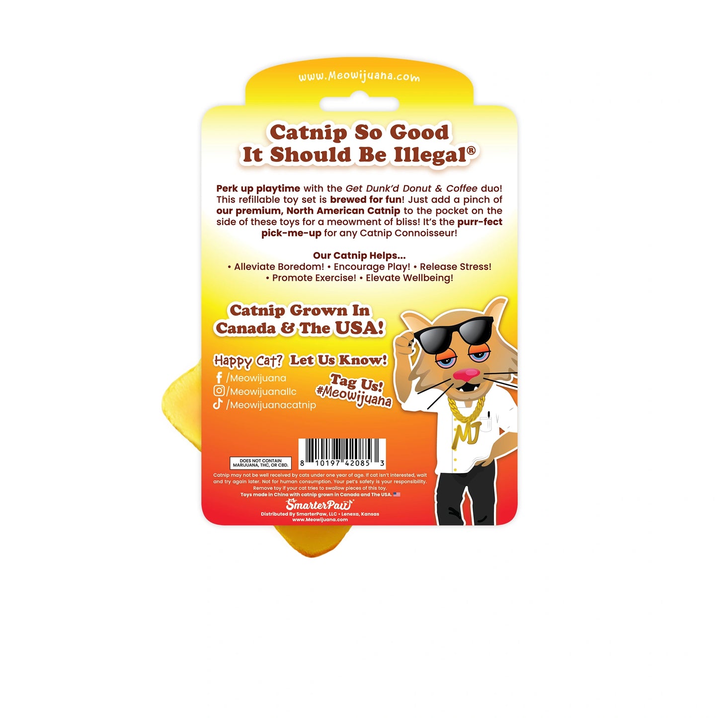 Get Dunk'd Coffee & Donut Catnip Toy 2-Pack