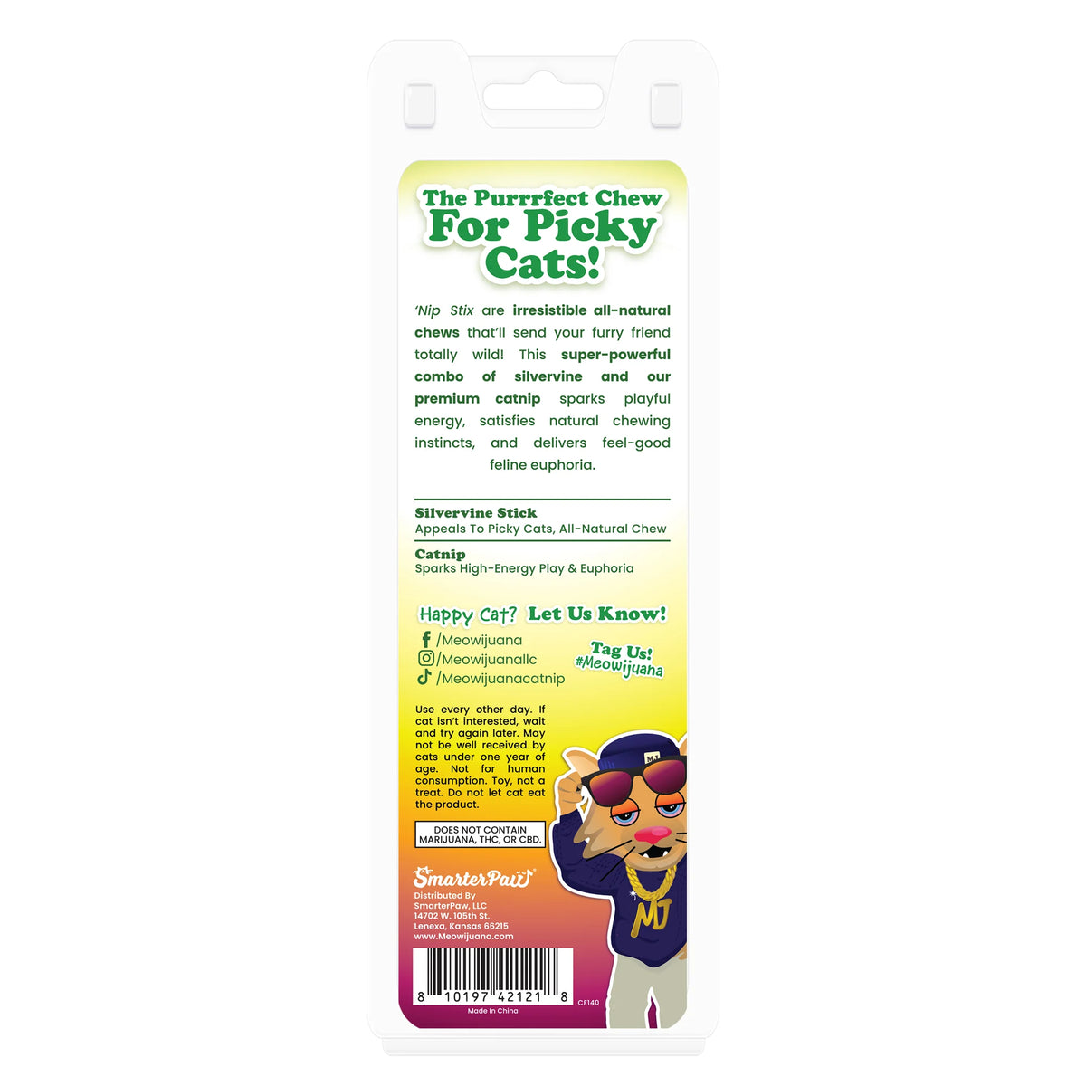 Nip Stix - Catnip Coated Silvervine Sticks