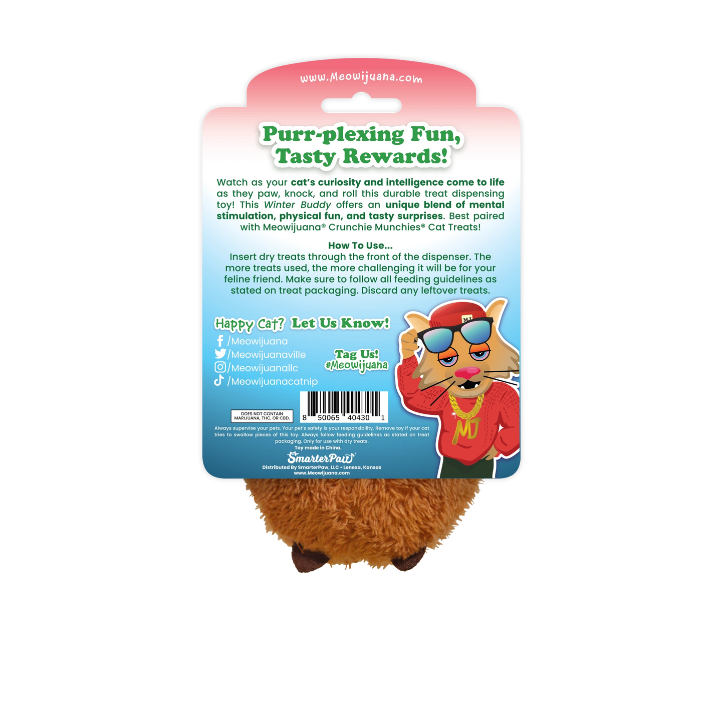 Knock 'n' Nibble Winter Buddy Refillable Treat Dispensing Toy