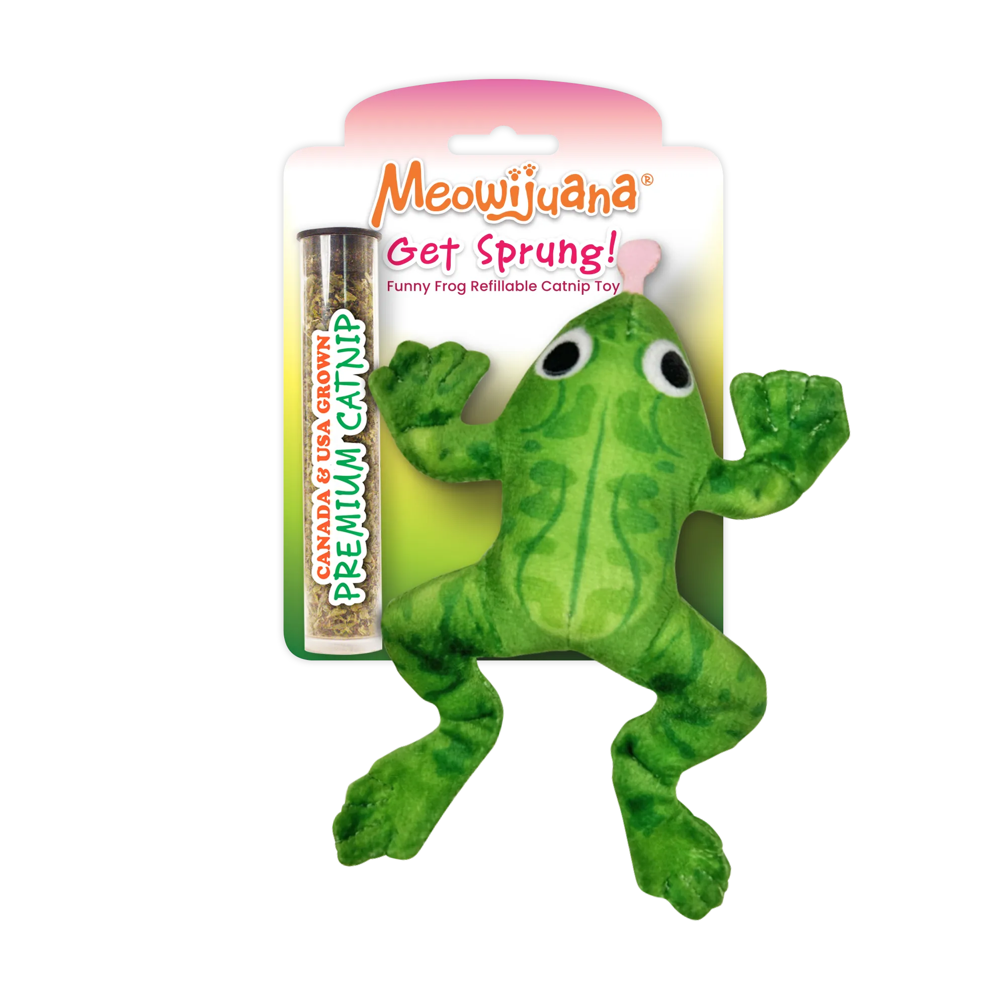 Get Sprung Refillable Frog Cat Toy for Feline Fun – SmarterPaw Get Sprung Refillable Frog Cat Toy for Feline Fun – SmarterPaw
