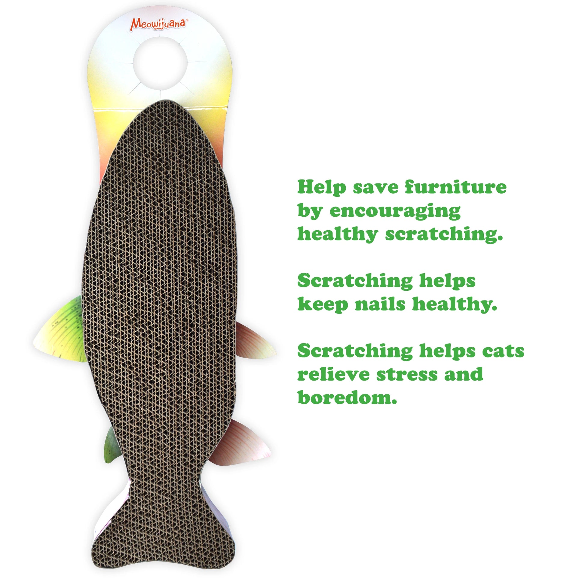 Meowijuana scratcher & rainbow trout toy bundle