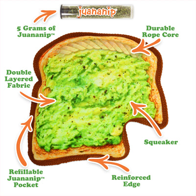 Doggi Duo avocado toast toy & Juananip refill bundle