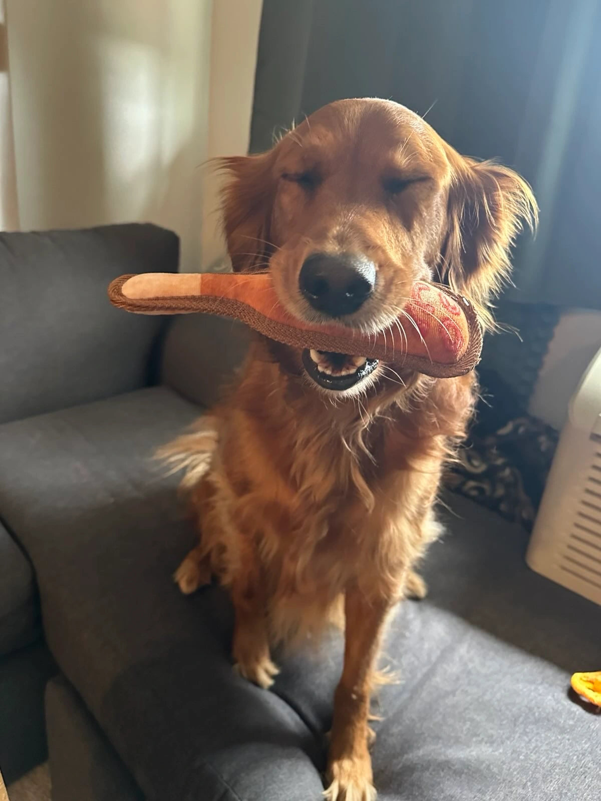 Tuffer Chewer Mini Corn Dog Refillable Dog Toy