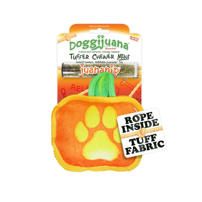 Tuffer Chewer Mini Jack O' Lantern Refillable Dog Toy