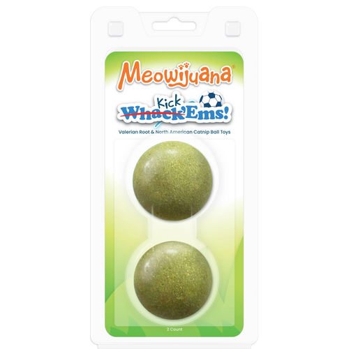 Kick'Ems Kalico Kush Compressed Catnip Ball Refill - 2 pack