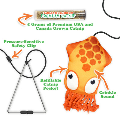 Meowijuana squid & octopus catnip toy bundle