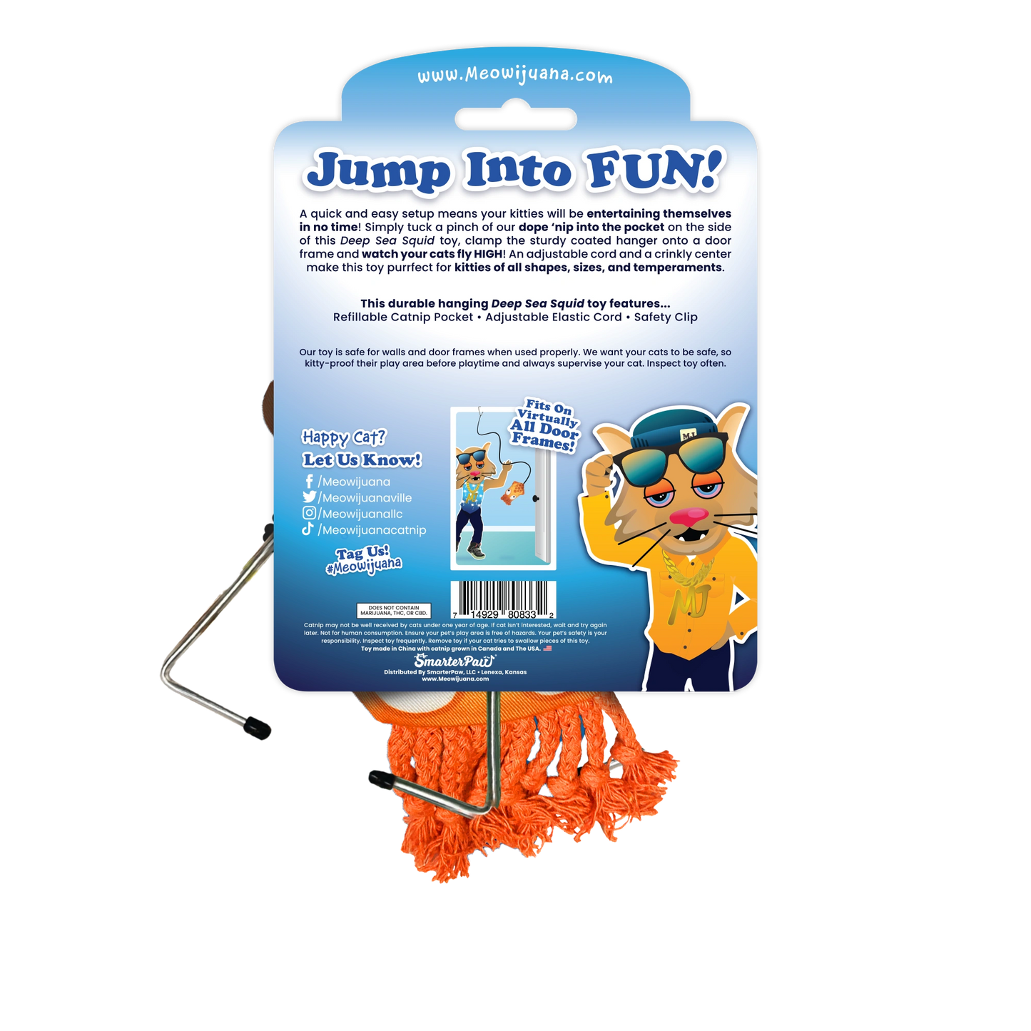 Meowijuana squid & octopus catnip toy bundle