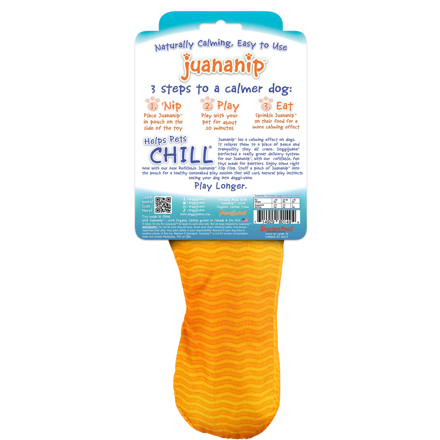 Get to the Beach Flip Flop Refillable Dog Toy