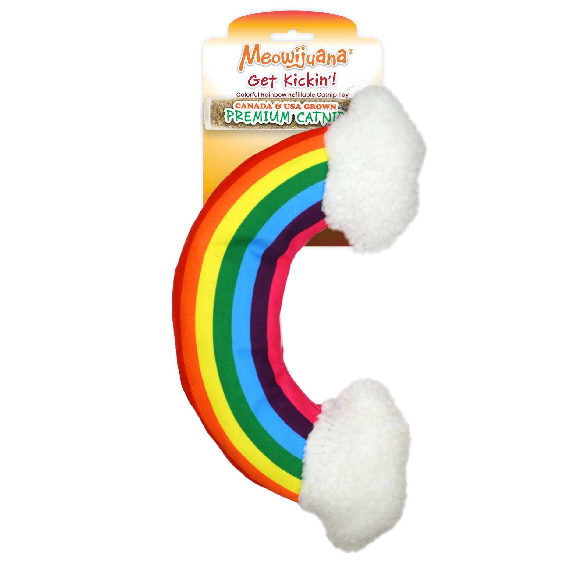 Rainbow Kicker Cat Toy Fun Colorful Catnip Playtime Delight