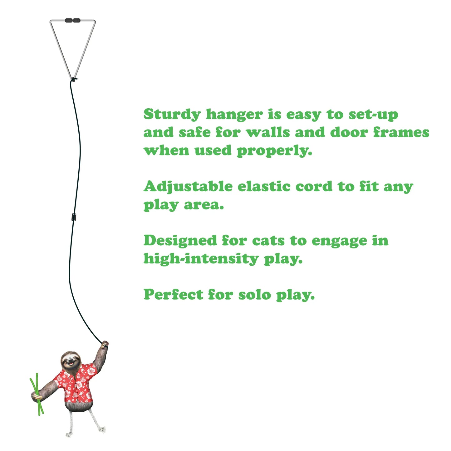 Jump 'n' Jamb Get Wild Sloth Refillable Interactive Cat Toy