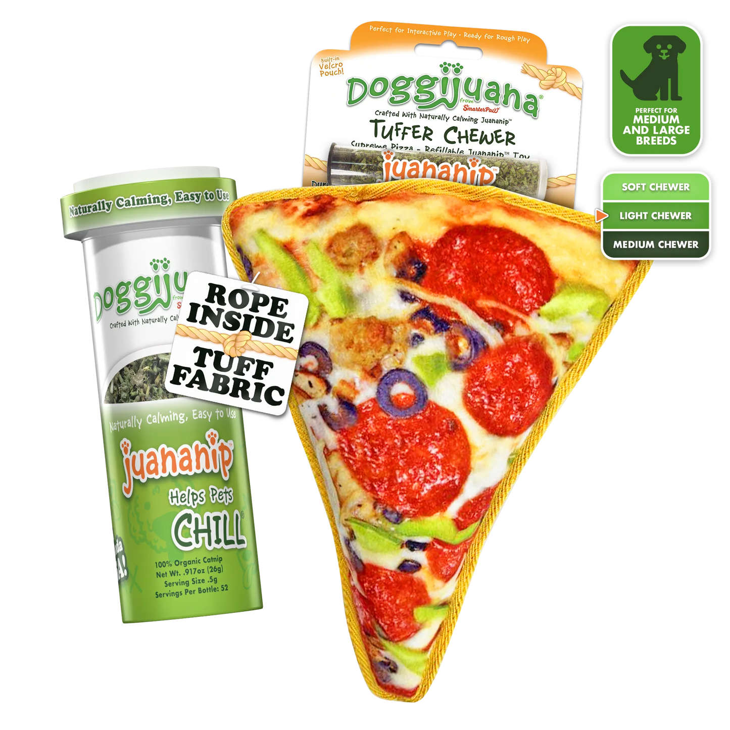 Tuffer Chewer Doggi Duo Bundle - Supreme Pizza & Juananip