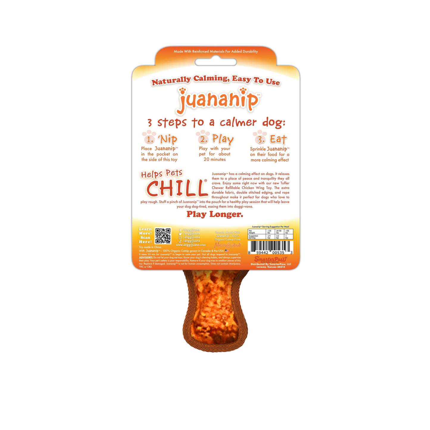Tuffer Chewer Mini Doggi Duo Bundle - Chicken Wing & Juananip