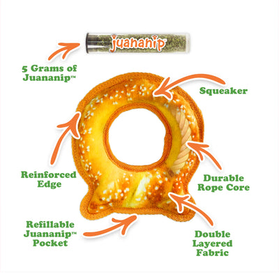 Tuffer Chewer Mini Doggi Duo Bundle - Pretzel Ring & Juananip