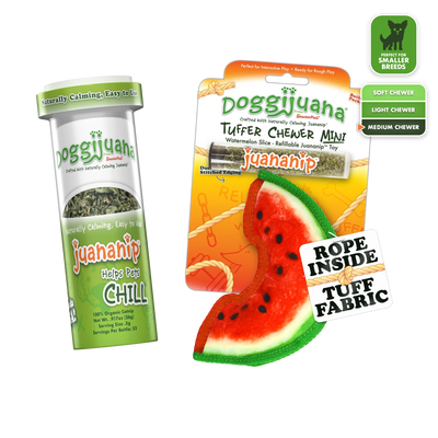 Tuffer Chewer Mini Doggi Duo Bundle - Watermelon Slice & Juananip