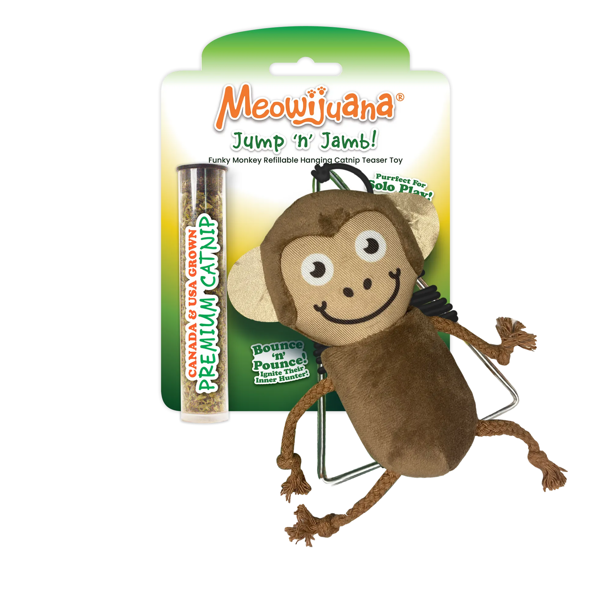 Jump 'n' Jamb Interactive Funky Monkey Cat Toy for Endless Feline Jump 'n' Jamb Interactive Funky Monkey Cat Toy for Endless Feline