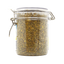 A sealed jar of Meowijuana's Daydreamer Mix, showing dried catnip blend through the clear glass container.