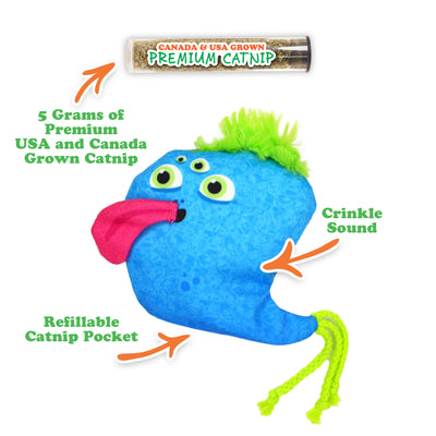 Meowijuana silly monster catnip toy trio