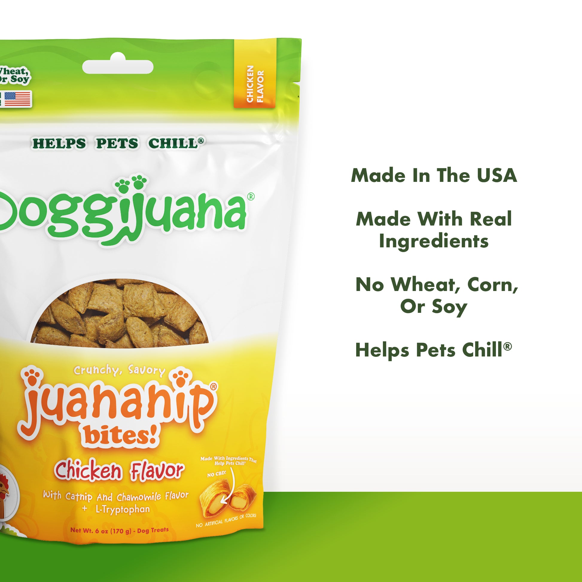 Juananip Bites Chicken Flavor calming dog treats