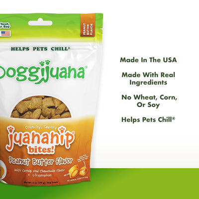 Doggijuana Juananip Bites Peanut Butter Flavor 3-pack dog treats