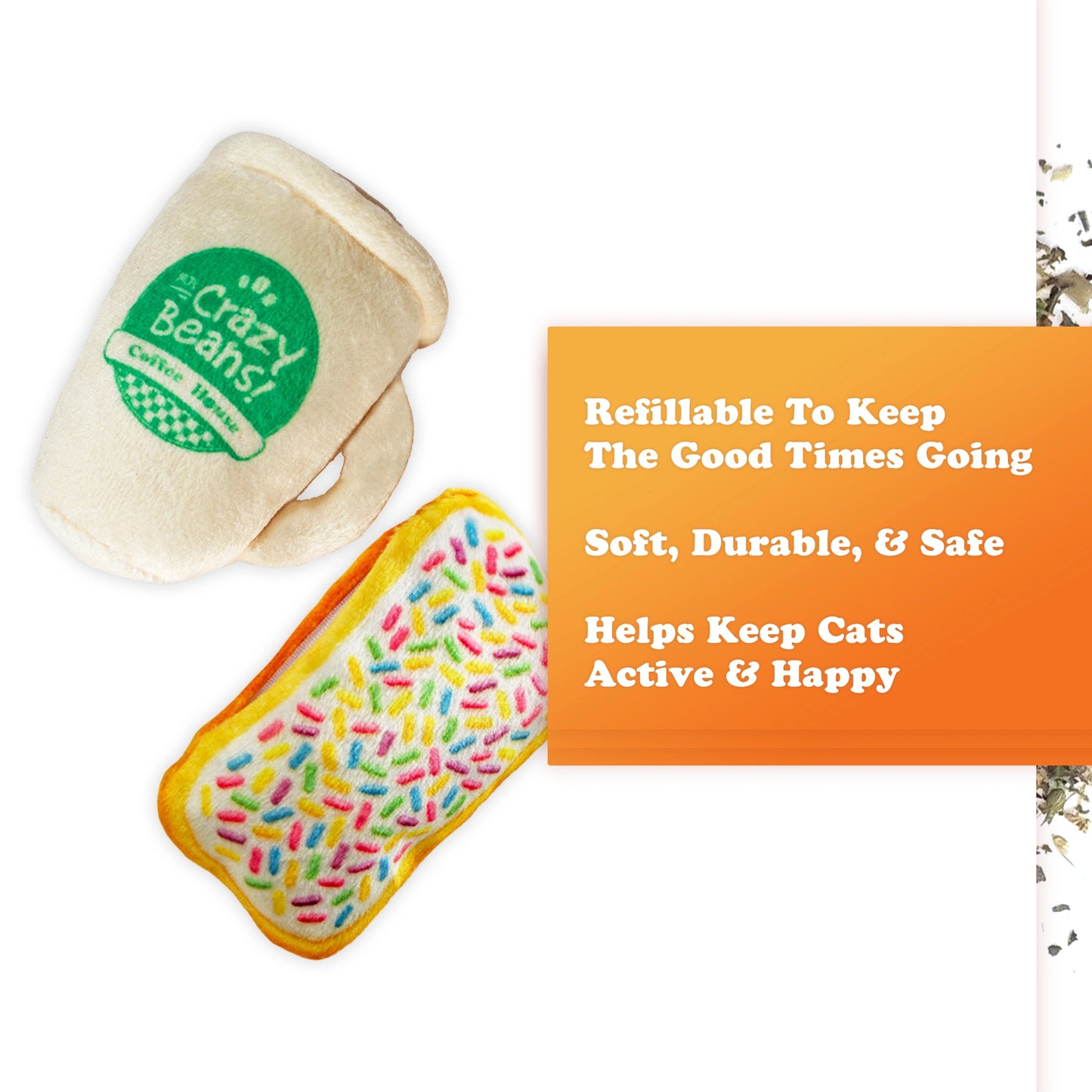 Get Dunk'd Coffee & Donut Catnip Toy 2-Pack