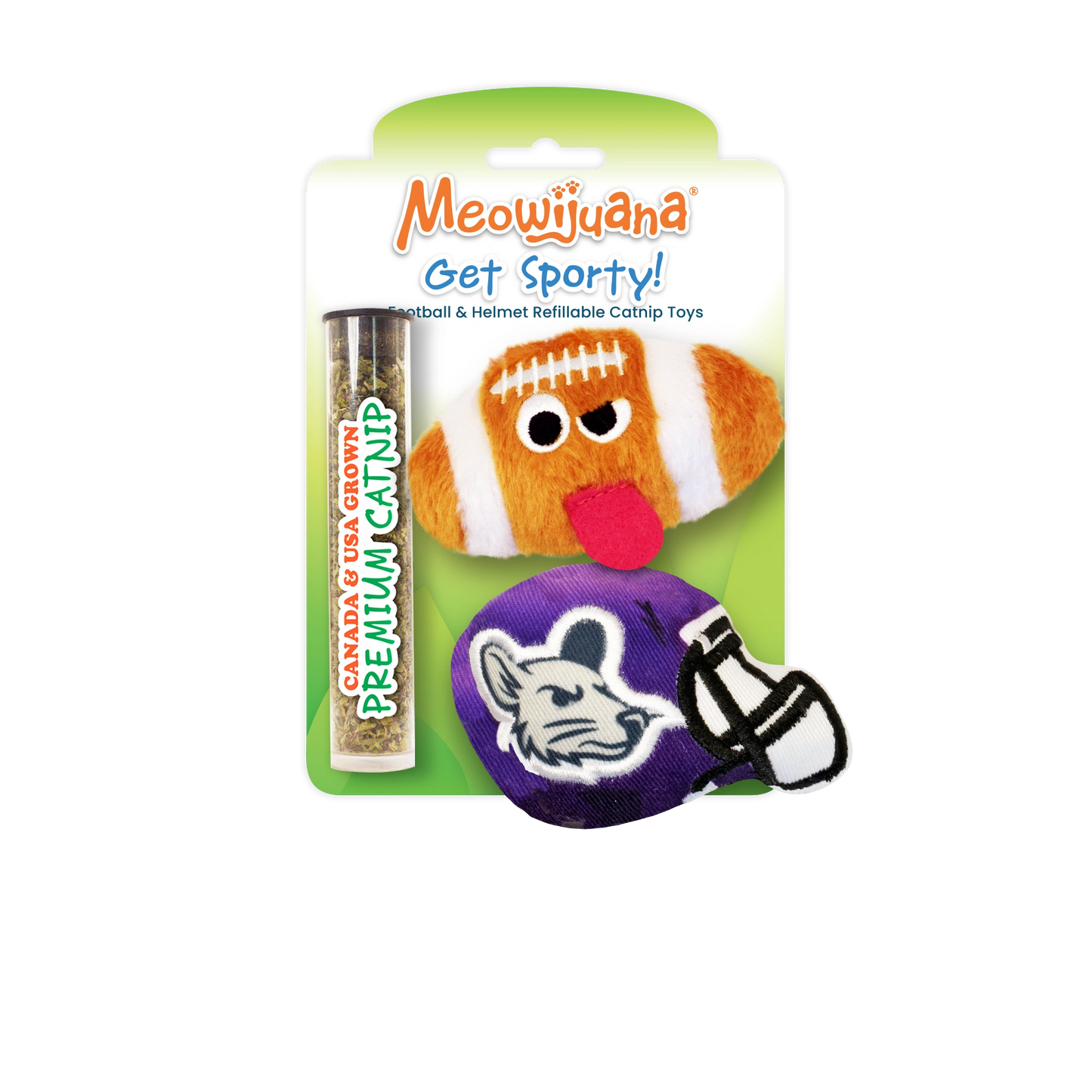 Get Sporty Football & Helmet Catnip Toy 2-Pack