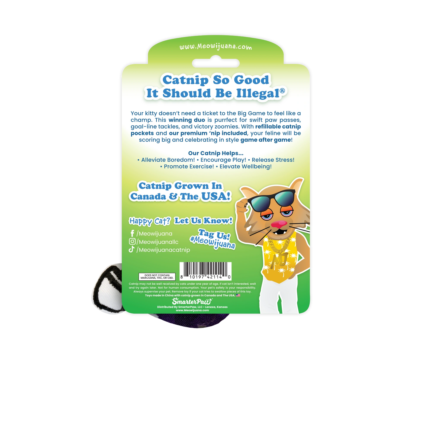 Get Sporty Football & Helmet Catnip Toy 2-Pack