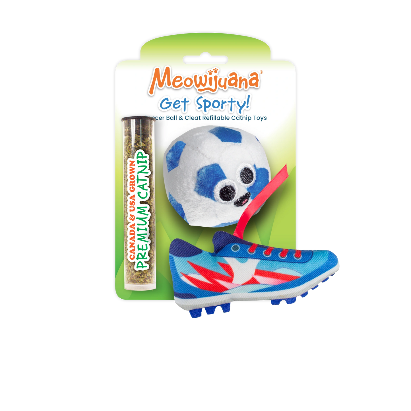 Get Sporty Soccer Ball & Cleat Catnip Toy 2-Pack
