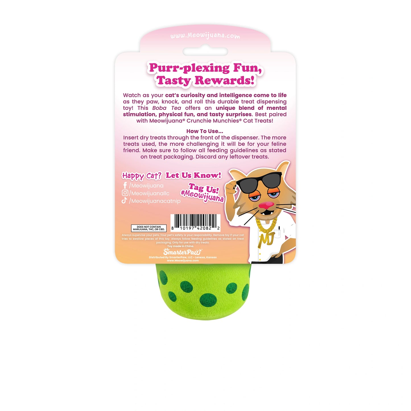 Knock 'n' Nibble Boba Tea Treat Dispensing Toy