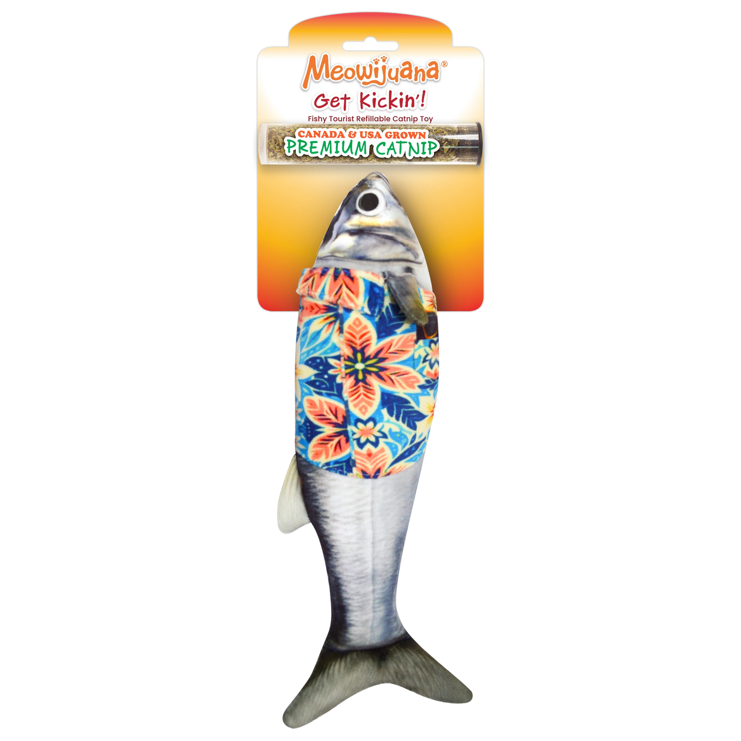 Get Kickin' Big Fishy Tourist Refillable Kicker Cat Toy