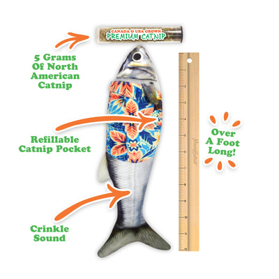 Get Kickin' Big Fishy Tourist Refillable Kicker Cat Toy