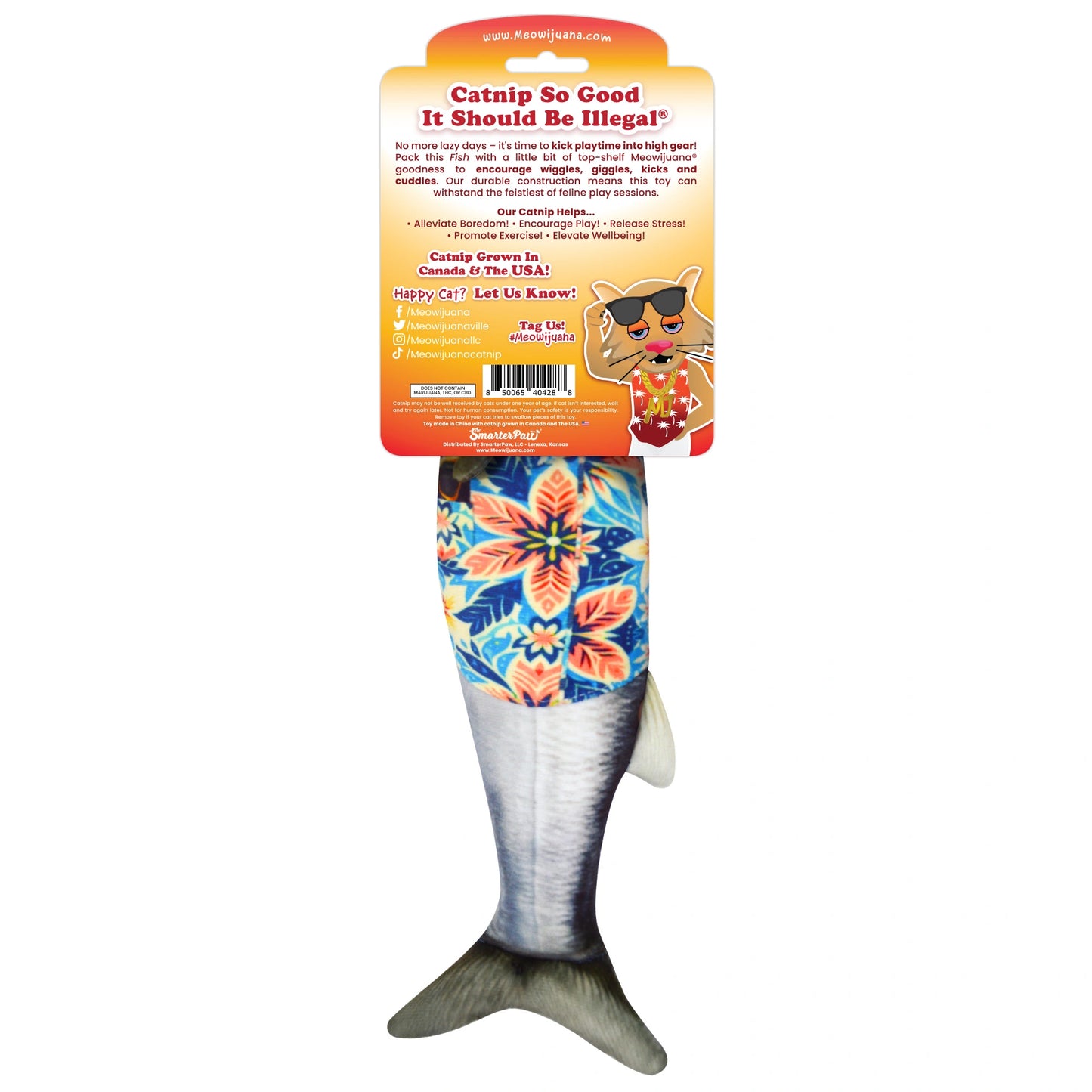 Get Kickin' Big Fishy Tourist Refillable Kicker Cat Toy