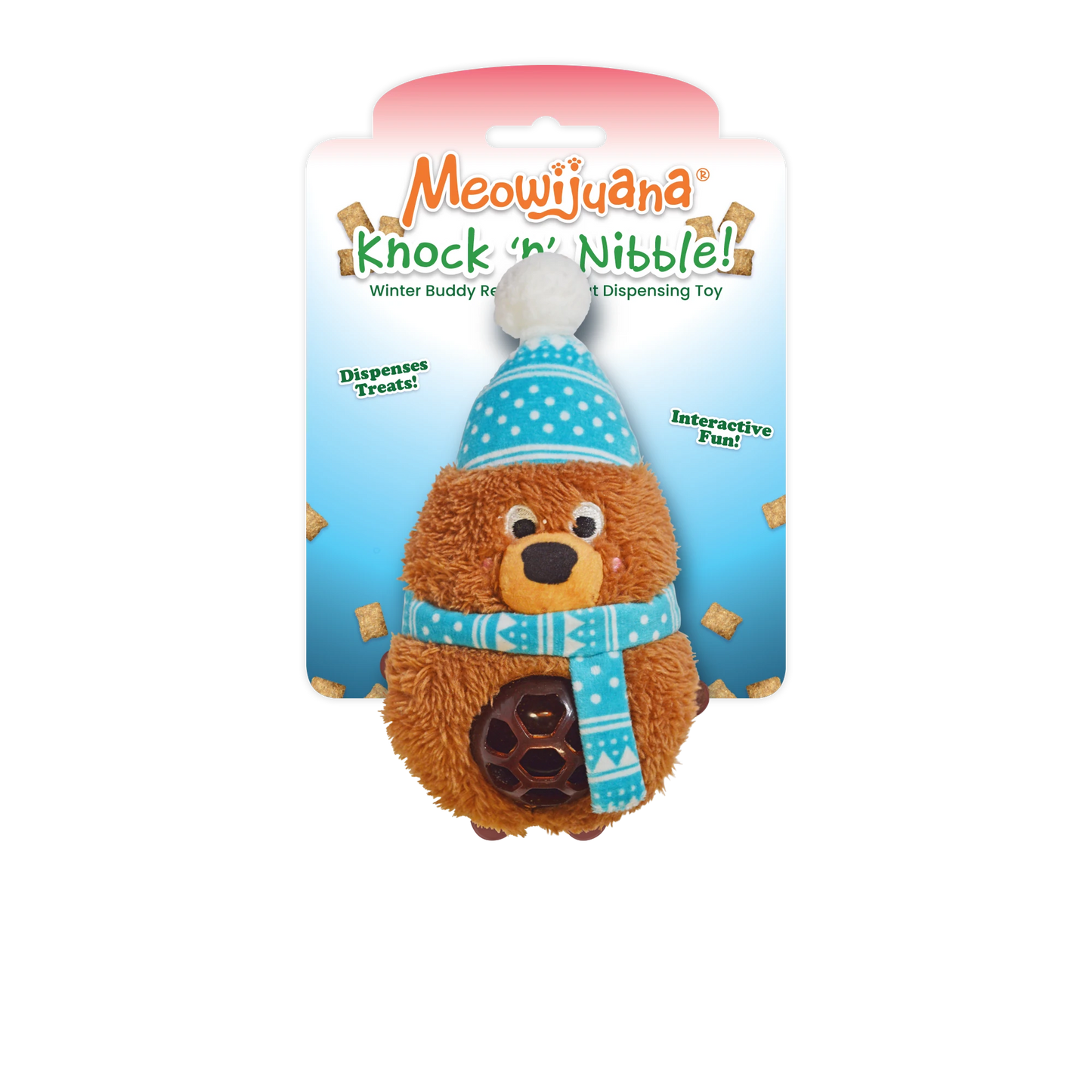 Knock 'n' Nibble Winter Buddy Refillable Treat Dispensing Toy