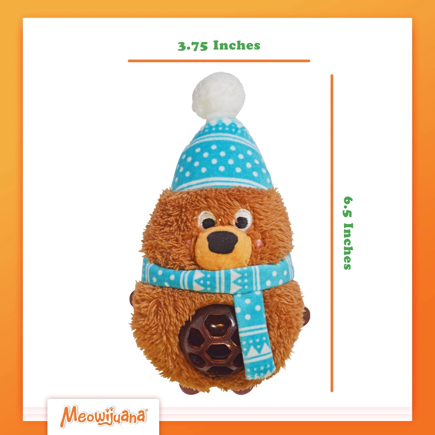 Knock 'n' Nibble Winter Buddy Refillable Treat Dispensing Toy