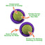 Meowijuana Purrple Passion Stick 'n' Lick – 2-pack of stick-on silvervine and catnip balls for hands-free licking and playful feline fun.