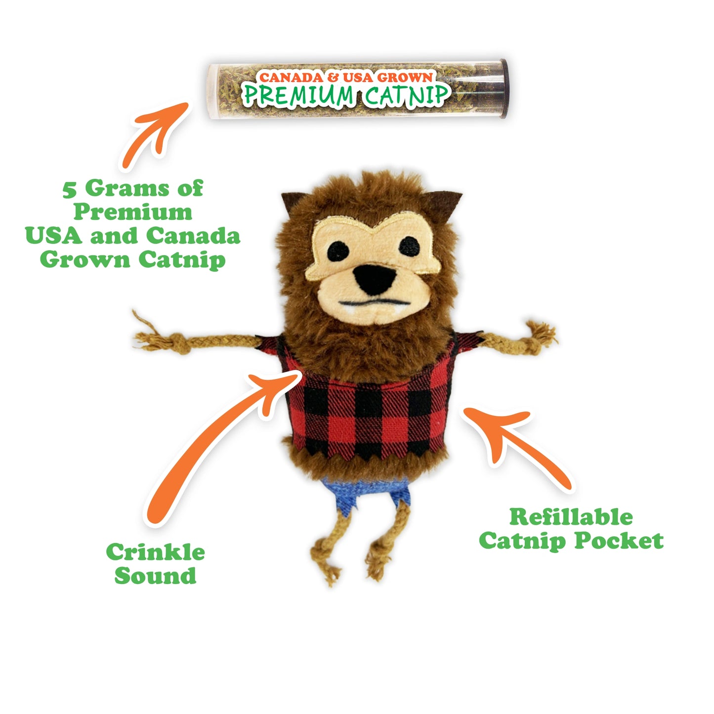 Get Spooked Werewolf Refillable Cat Toy