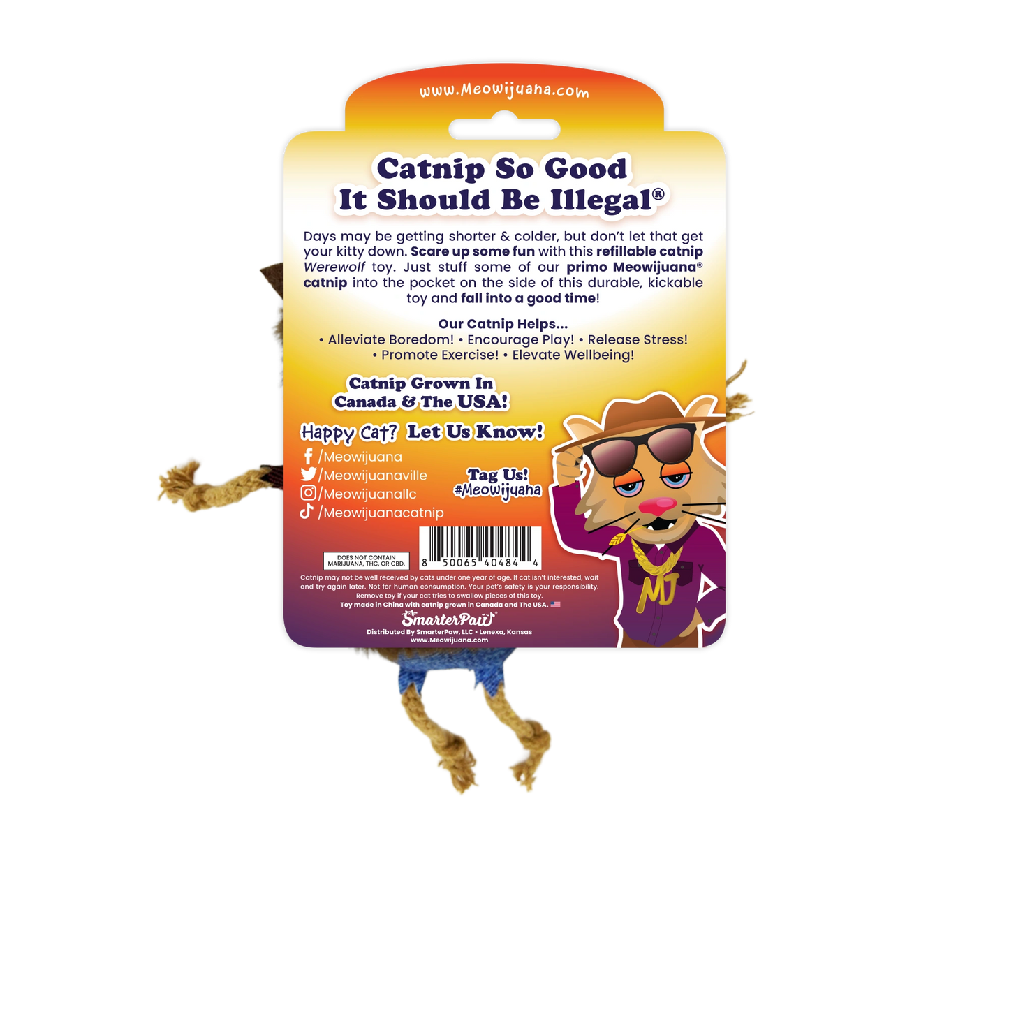 Get Spooked Werewolf Refillable Cat Toy