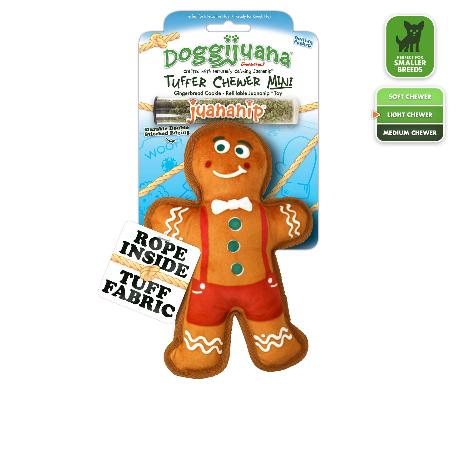 Calming Chew Toy for Dogs: Tuffer Chewer Mini Gingerbread Cookie