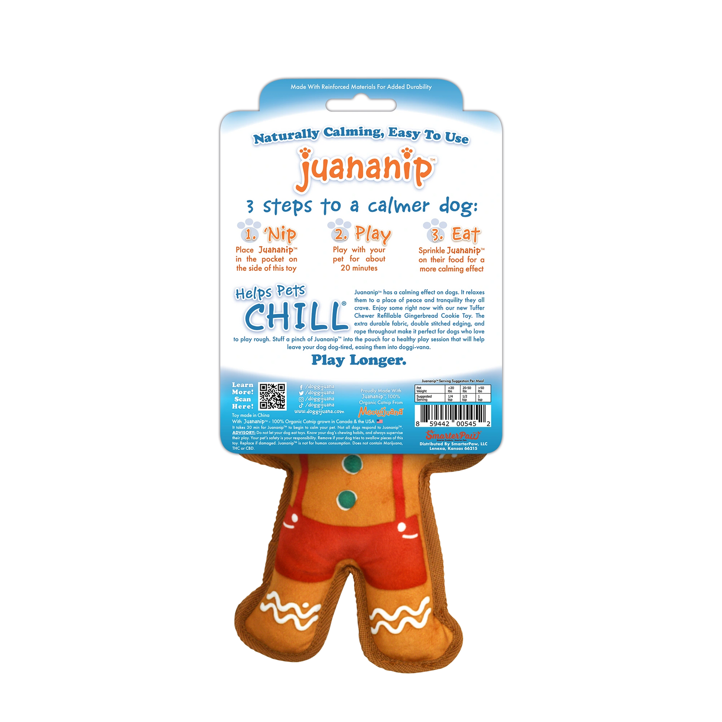 Candy Cane and Gingerbread tough dog toy bundle