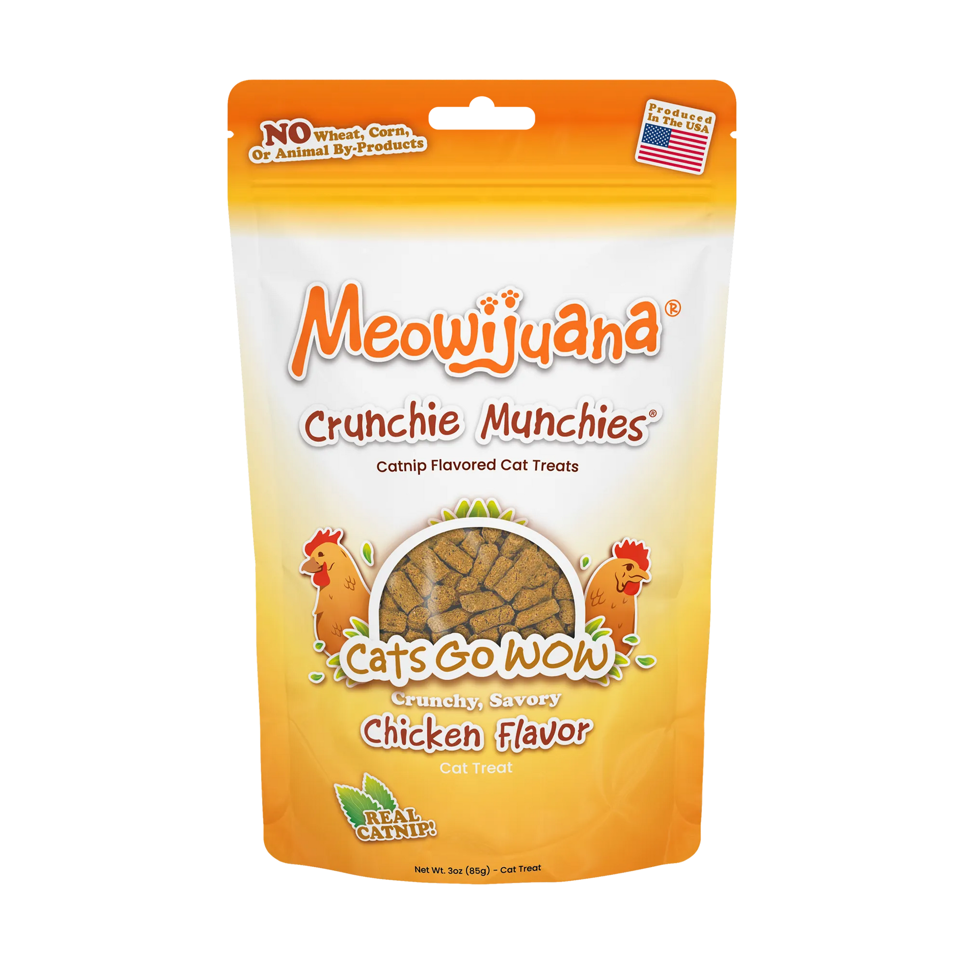 Crunchie Munchies® Chicken and Catnip Flavor Cat Treats – SmarterPaw Crunchie Munchies® Chicken and Catnip Flavor Cat Treats – SmarterPaw