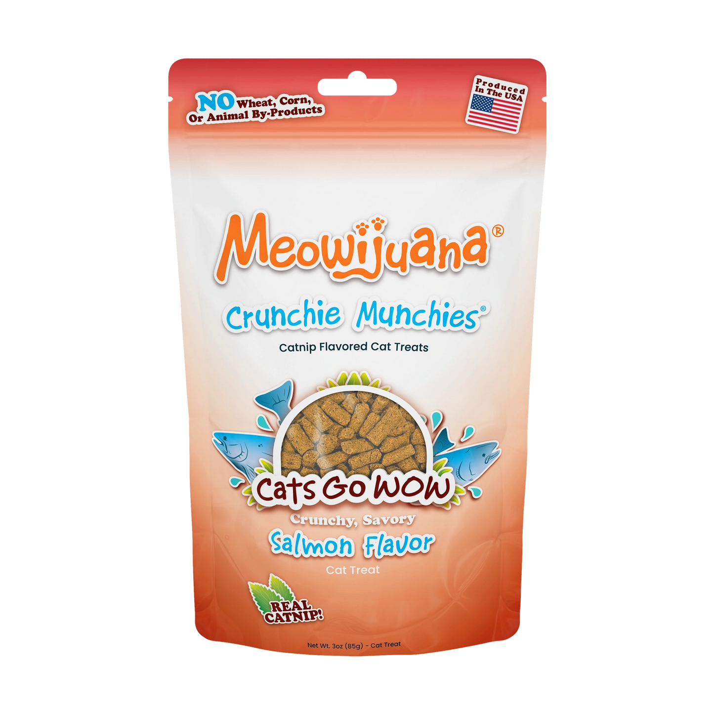 Crunchie Munchies® Salmon and Catnip Flavor Cat Treats