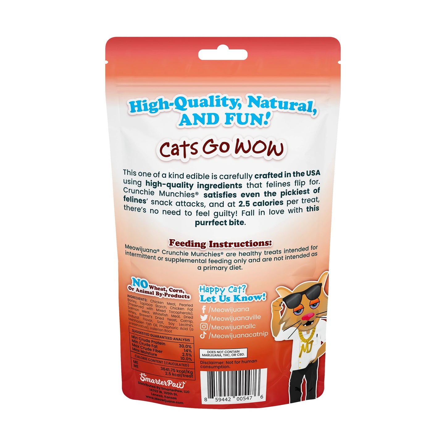 Crunchie Munchies® Salmon and Catnip Flavor Cat Treats