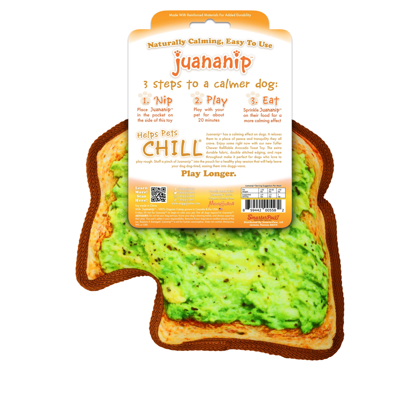 Doggi Duo avocado toast toy & Juananip refill bundle