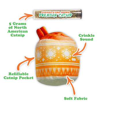 Get Nogged Winter Eggnog Refillable Cat Toy