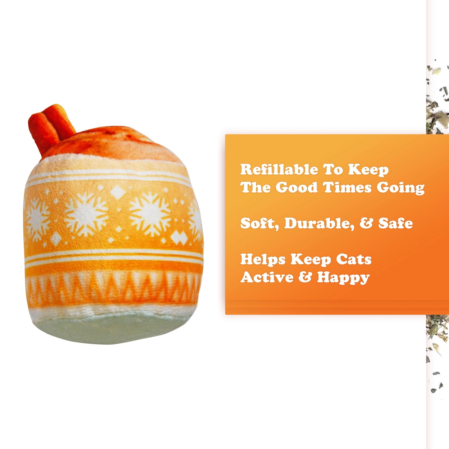 Get Nogged Winter Eggnog Refillable Cat Toy